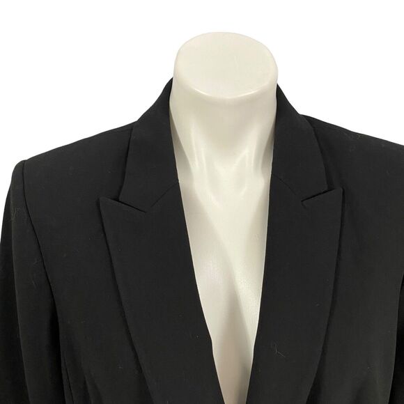 Calvin Klein Blazer Womens Sz 14 Black Basic Capsule Officecore Jacket Corpcore - Picture 11 of 16